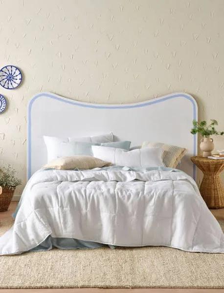 Linen House Nimes White Linen Coverlet