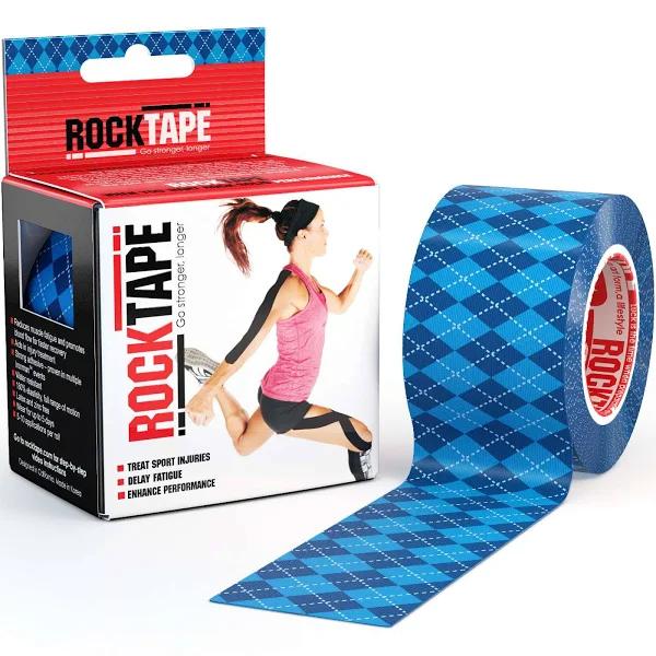 RockTape 5cm x 5m Blue Argyle