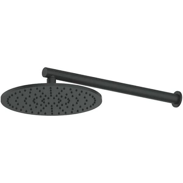 Greens Textura Overhead Wall Shower Matte Black