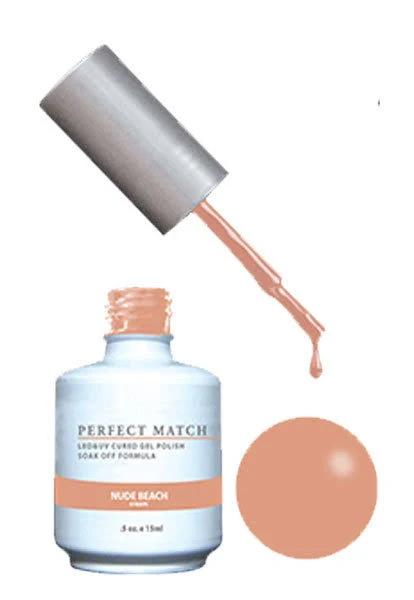 Perfect Match Gel Polish UV Led & Nail Lacquer Duo PMS177 Nude Beach 15ml