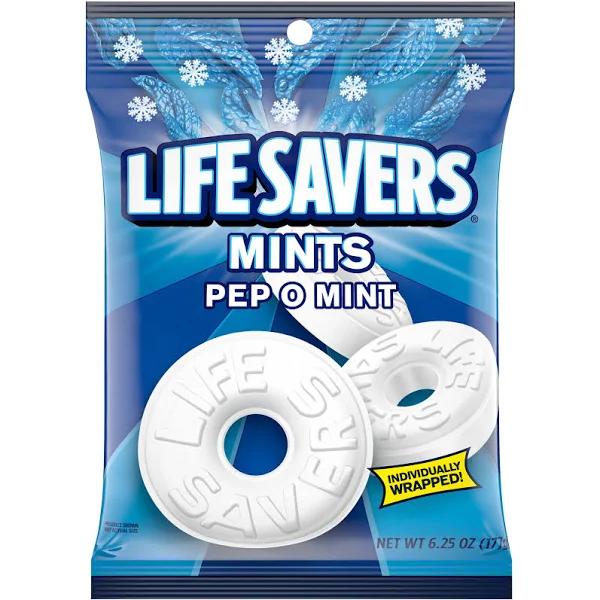 Lifesavers Pep O Mint Hard Candy Bag, 6.25 oz