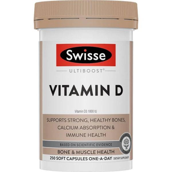 Swisse Ultiboost Vitamin D, 250 Capsules