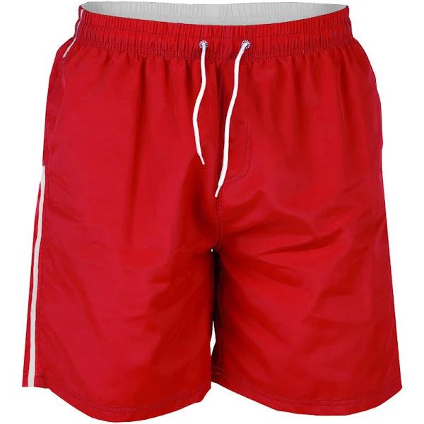 Duke Mens Yarrow D555 Full Length Swim Shorts Red S