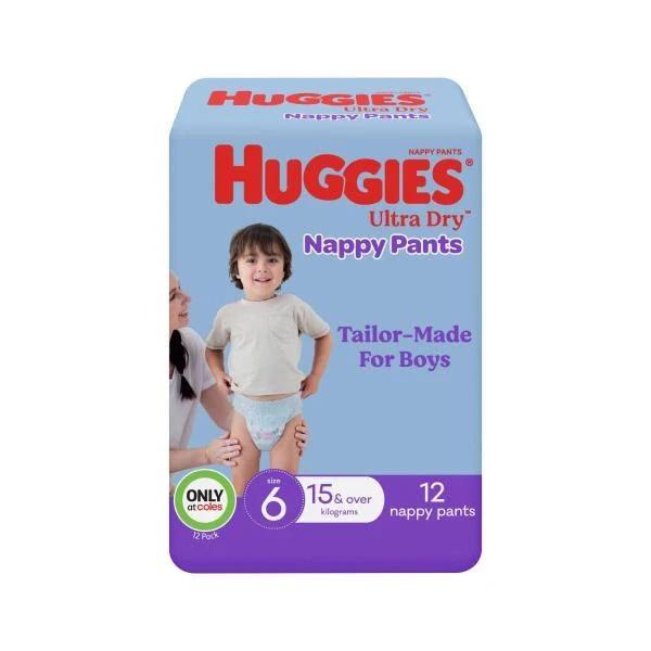 Huggies Ultra Dry Nappy Pants Boys (15kg+) Size 6