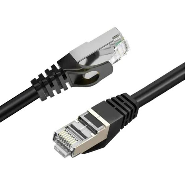 Cruxtec 30cm Cat7 10GbE SF/FTP Triple Shielding Black Ethernet Cable