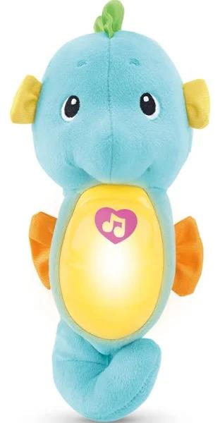 Fisher-Price Soothe & Glow Seahorse, Blue, Plush Musical Toy for Baby