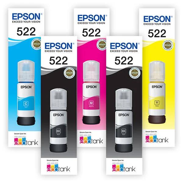 Epson EcoTank ET-2810 Ink Cartridge Combo Genuine 5-Pack [2BK+C+M+Y]