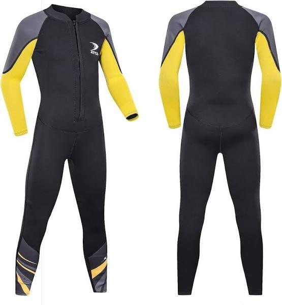 ZCCO Kids Wetsuit,2.5mm Neoprene Diving Suit For Teens, Youth Boy's and Girl's One Piece Wet Suits Warmth Long Sleeve Swimsuit For Diving,Swimming