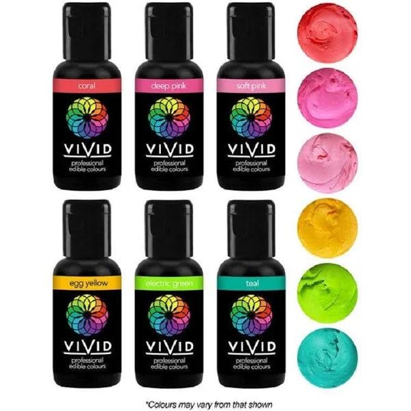 Vivid Gel Colours Tropical 6 Pack