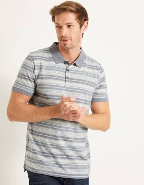 Rivers Jersey Stripe Polo - Size 3XL - Mens - Mist Stripe