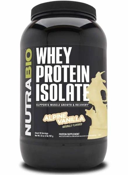 NutraBio - 100% Whey Protein Isolate 2 lbs / Alpine Vanilla