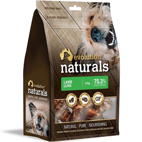 Evolution Naturals Lamb Lung Dog Treats - 200g