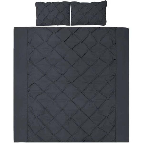 Giselle Bedding King Size Quilt Cover Set - Black