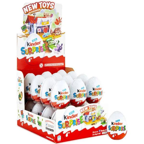 Kinder Surprise White Chocolate Egg, 24 x 20 Grams