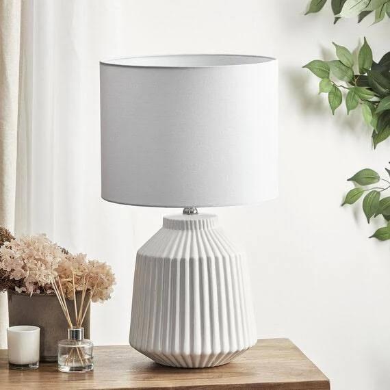 Hansen Table Lamp White by Freedom