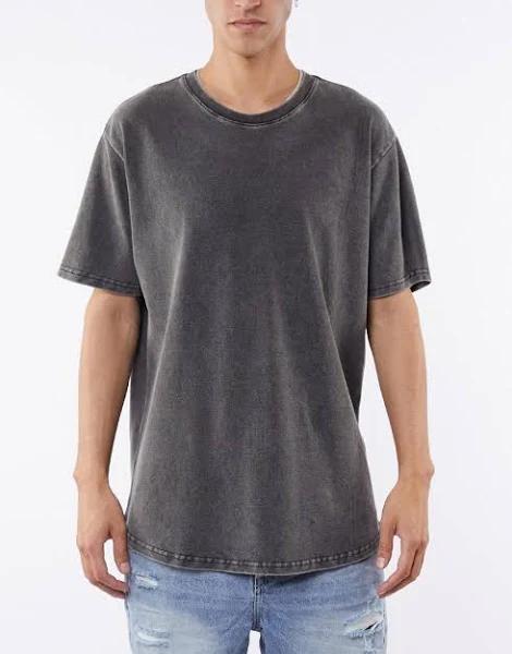 Silent Theory Acid Pique Tee Washed Black XXXL