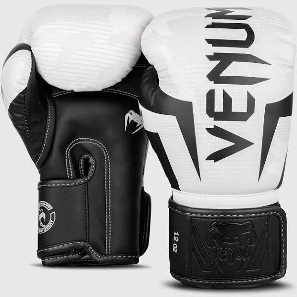 Venum Elite Boxing Gloves - White/Camo