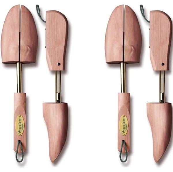 Woodlore Women's Shoe Trees Adjustable 2-Pack (For 2 Pair of Shoes), Aromatic Cedar Wood, USA Made