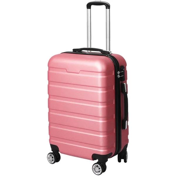 Slimbridge 24" Luggage Suitcase Trolley Travel Packing Lock Hard Shell Rose Gold