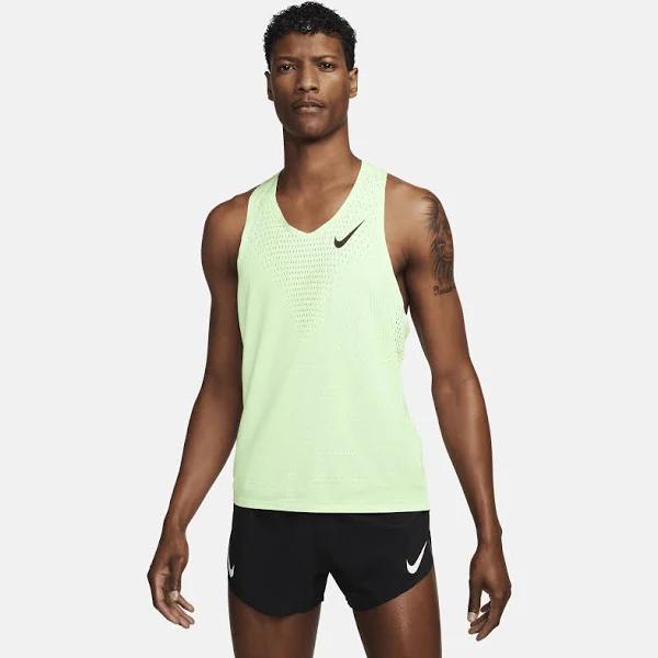 Nike Aeroswift ADV Running Singlet - Mens Vapor Green/Black 2XL