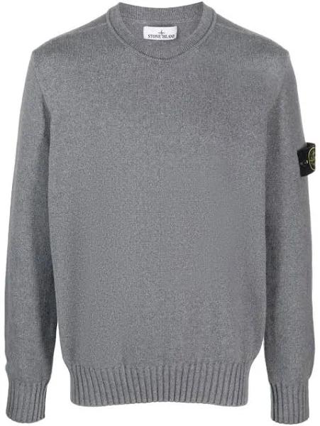 Stone Island - Compass-Badge Crewneck Jumper - Men - Polyester/cotton - L - Grey