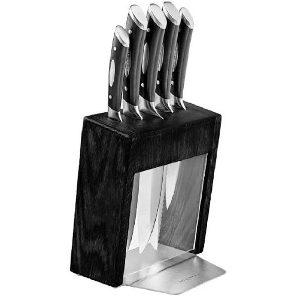 Scanpan Kalo Black Knife Block Set, 6 Piece