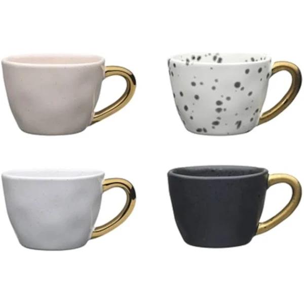 Ecology Speckle Set of 4 60ml Espresso Mugs Gold