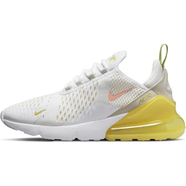 Nike Air Max 270 'White Yellow Strike' Sneakers | Women's Size 9