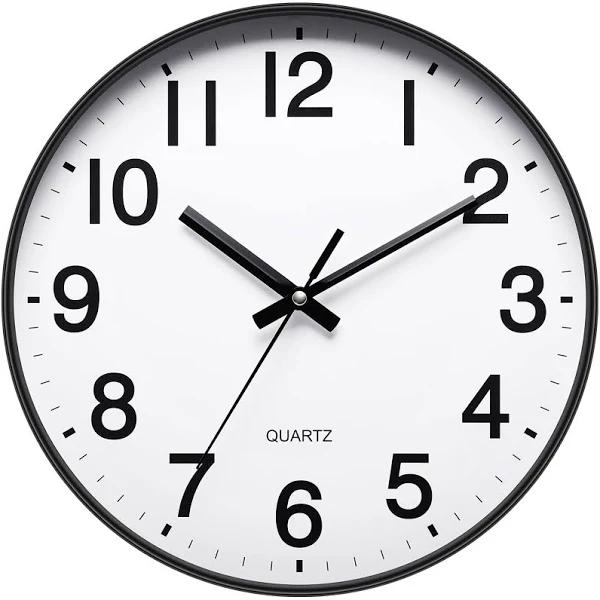 12 Inch Round Wall Clock Silent & Non-ticking Simple Wall Clock Operated for Living Room Bedroom Kitchen(30 cm/ 12")...