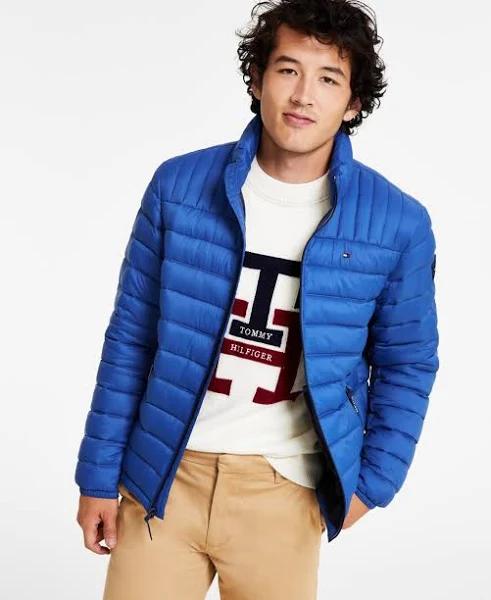 Tommy Hilfiger Men's Packable Quilted Puffer Jacket - New Royal