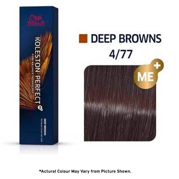 Wella Professionals Koleston Perfect Permanent Hair Colour 60g 4/77 Medium Brown/Brown