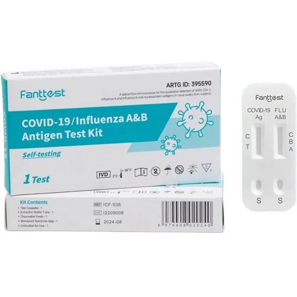 Fanttest COVID-19/Influenza A&B Antigen Test Kit - 1 Test at Easy CPAP