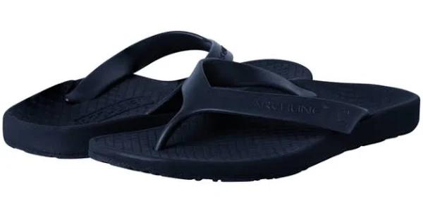 Archline Orthotic Thongs Arch Support Shoes Medical Footwear Flip Flops - Navy - EUR 41