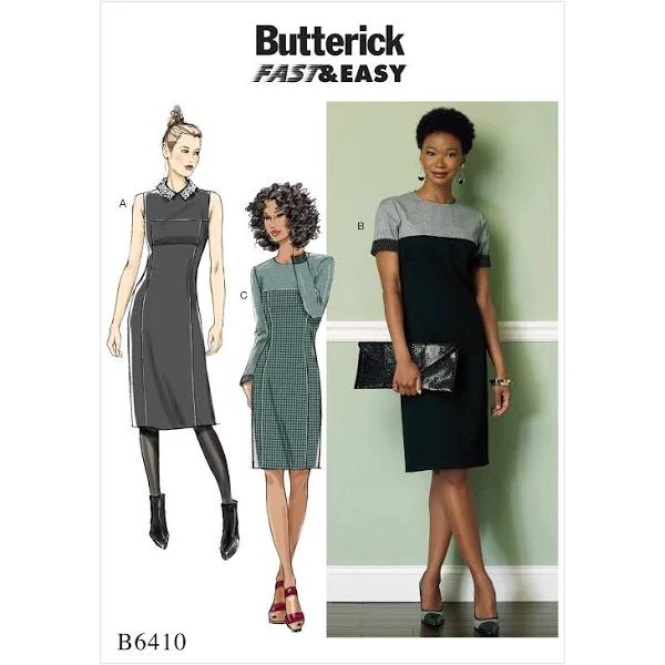 Butterick Pattern B6410 Misses'/Miss Petite Paneled Dresses with Yokes