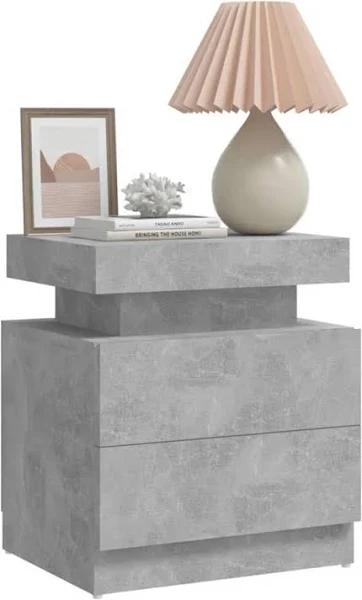 vidaXL Bedside Cabinet Concrete Grey 45x35x52 cm Engineered Wood