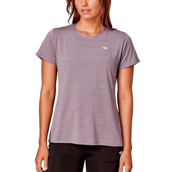 Running Bare Womens Always Crew Workout Tee Purple 8