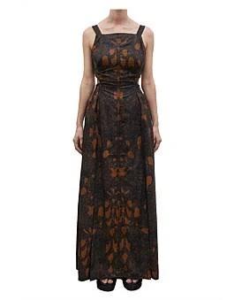 Camilla and Marc Sol Dress in Black Manu Print, Size 8 AU