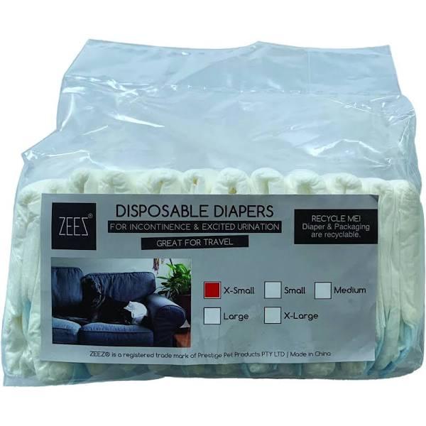 Zeez Disposable Dog Diapers - 12 Pack Extra Small