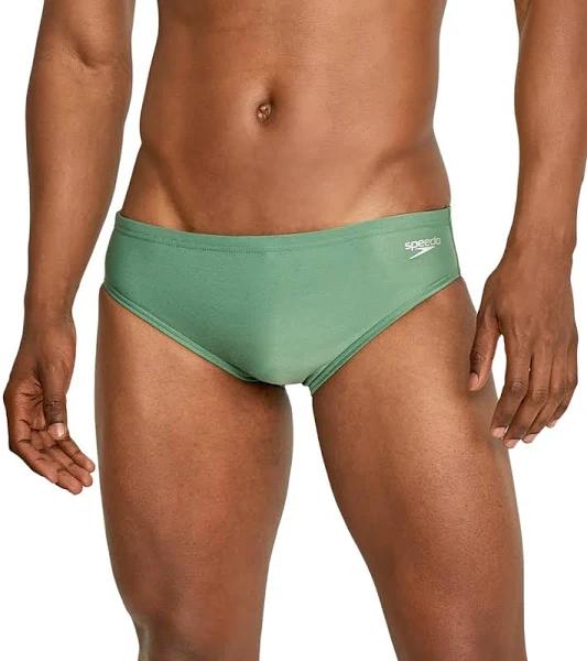 Speedo Vibe Men's Solid One Brief Swimsuit - Dark Ivy 36 - Swimoutlet.com