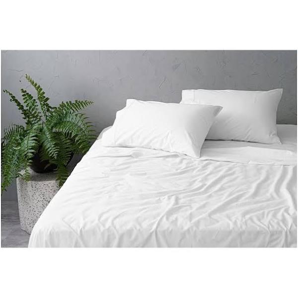 Tontine Queen Bed Fitted Sheet Set 250TC Cotton White