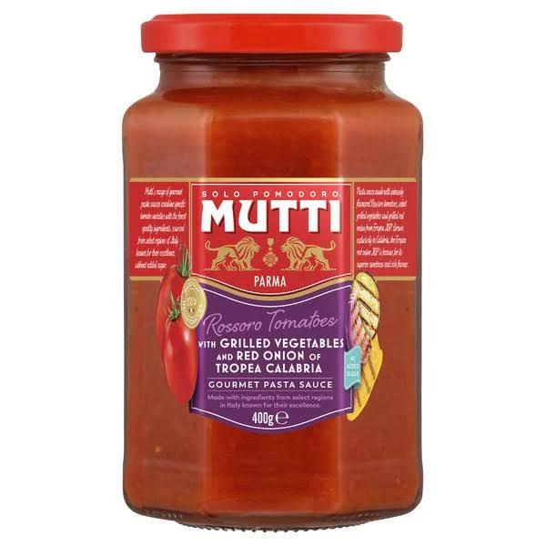 Mutti Gourmet Pasta Sauce Rossoro Tomatoes Grilled Vegetables 400g