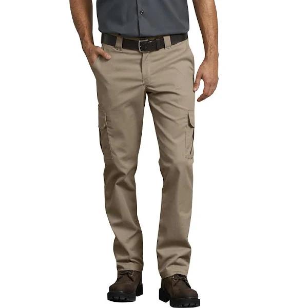 Dickies wp594 Flex Slim Fit Straight Leg Cargo Pants - Desert Sand, 28