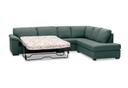 Rumpus Fabric Corner Suite Right-Hand Facing Chaise with Sofa Bed Green - Upholstered