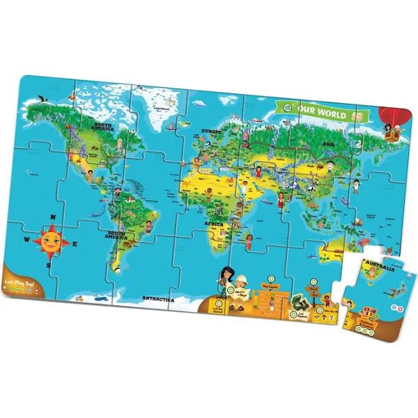 LeapFrog LeapReader World Map Jumbo Puzzle