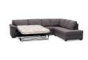 Rumpus Fabric Corner Suite Right-Hand Facing Chaise with Sofa Bed Brown - Upholstered