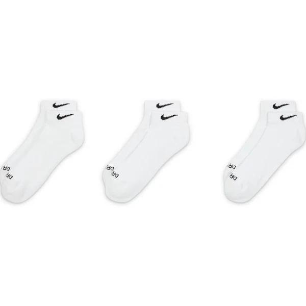 Nike Everyday Plus Cushioned Training Ankle Socks, Pack of 3 White/Black