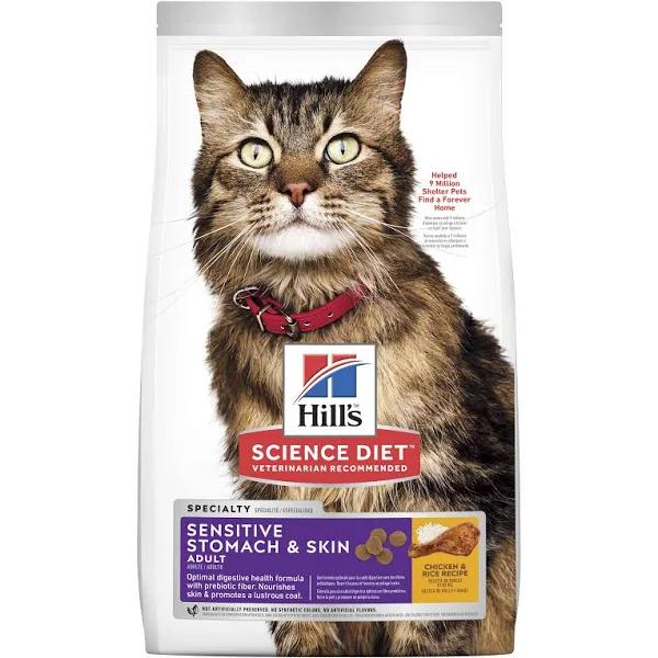 Hill's Science Diet Adult Sensitive Stomach & Skin Cat Dry Food 3.17kg