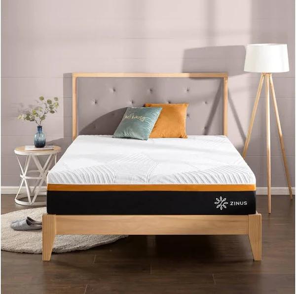 Zinus Single Mattress 3 Zone Hybrid Deluxe Cool Adaptive Fabric Copper Memory Foam Pocket Spring Bed