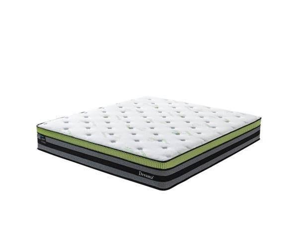 DreamZ Single Cooling Mattress Pocket Spring Euro Top Bed Foam 7 Zone 30cm