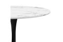 Oikiture 90cm Dining Table Kitchen Marble White&Black